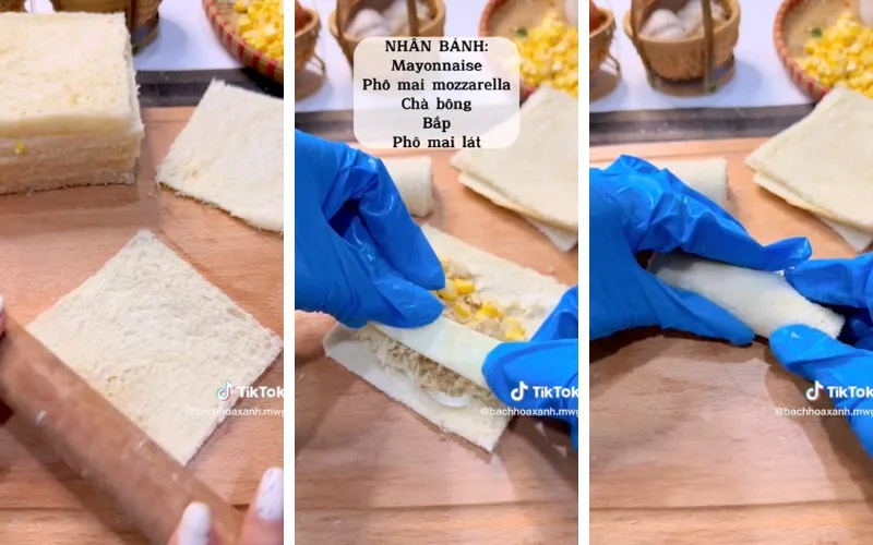 2 cách làm bánh mì sandwich cuộn xúc xích và cuộn phô mai đơn giản cho bữa sáng