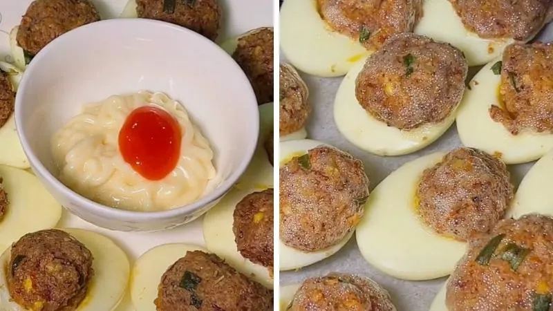Cách làm trứng gà nhồi pate thơm lừng, dễ làm, ăn cực bắt cơm