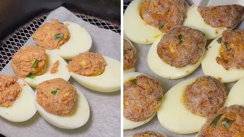 Cách làm trứng gà nhồi pate thơm lừng, dễ làm, ăn cực bắt cơm