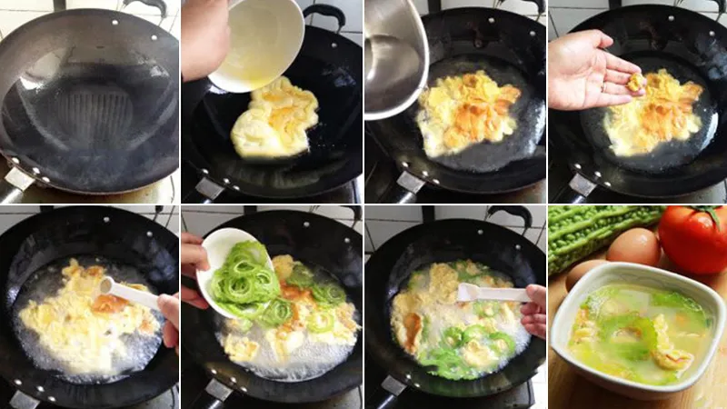 Cách nấu canh khổ qua với trứng thanh mát, ngon, không tanh