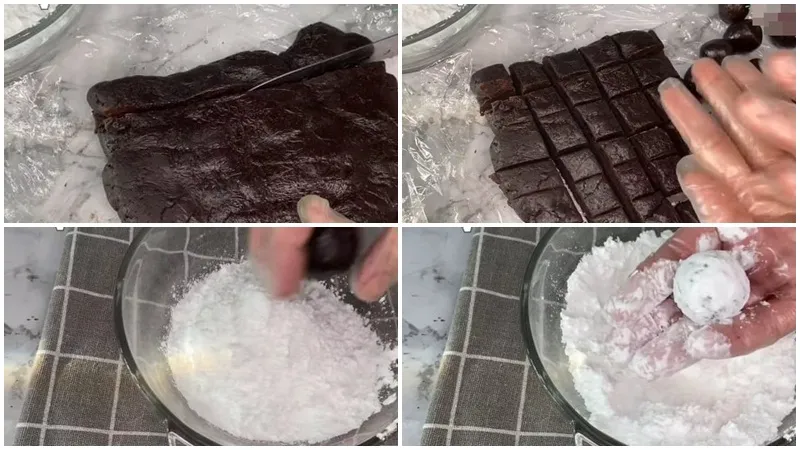 Công thức làm bánh quy socola tuyết Crinkle cực dễ làm