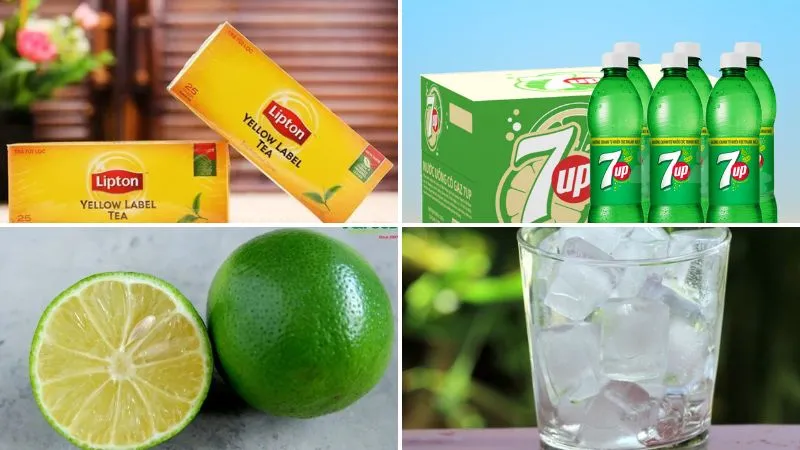 Đã khát với trà Lipton pha với 7up cực mát lạnh, có thể làm ngay tại nhà