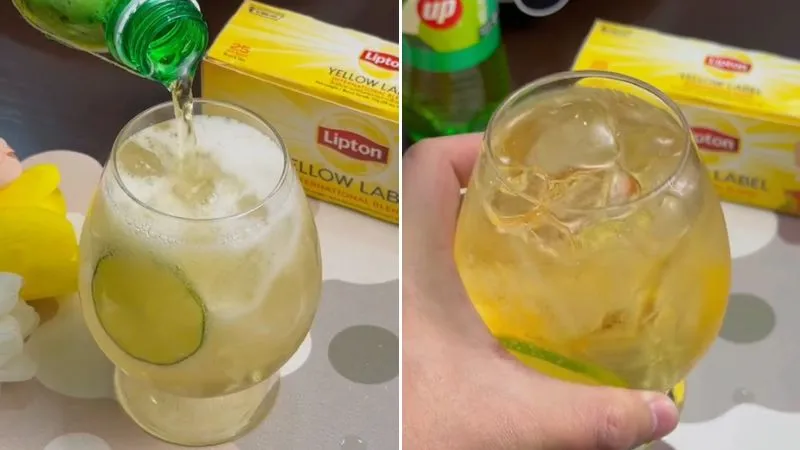 Đã khát với trà Lipton pha với 7up cực mát lạnh, có thể làm ngay tại nhà