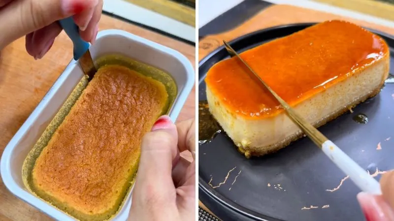 Trổ tài khéo tay với món bánh caramel castella béo ngậy, mềm tan